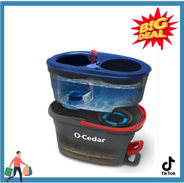 O-Cedar RinseClean Clean Water Spin Mop and Bucket System | Clean with Clean Water | Removes 99% of Bacteria Cleaning Microfiber