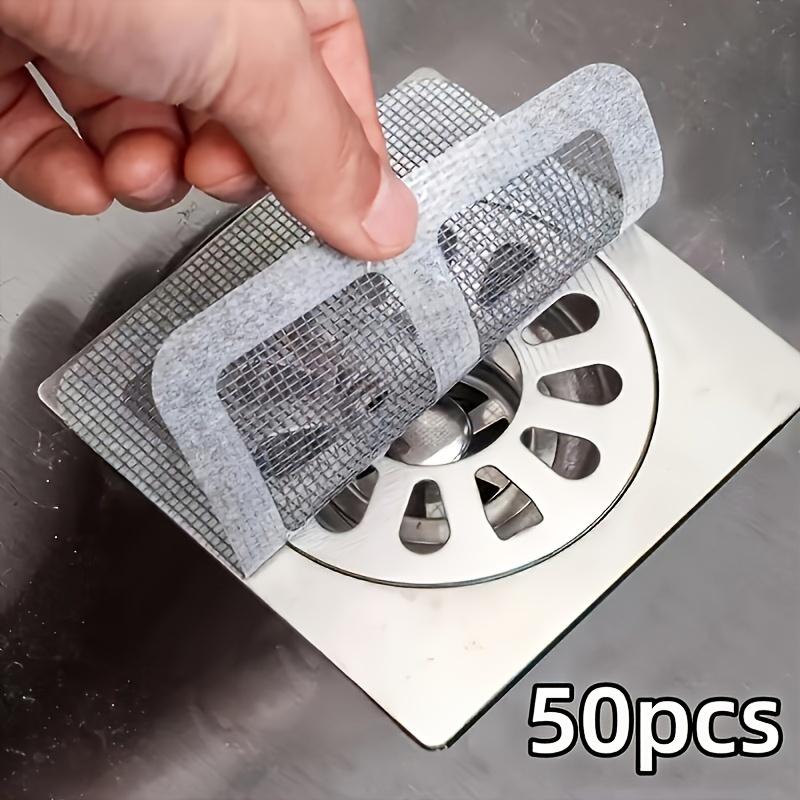 50pcs Disposable Drain Strainer, Bathroom Hair Catcher Stopper, Drain Cover, Kitchen Sink Strainers