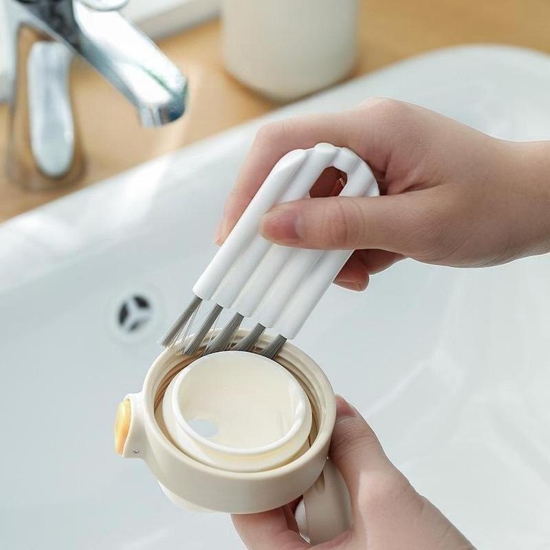 Flexible Gap Brush, 1 Count Cup Cover Groove Gap Brush, Household Soft Cleaning Brush, Kitchen Household Tool, Multifunctional Keyboard Brush