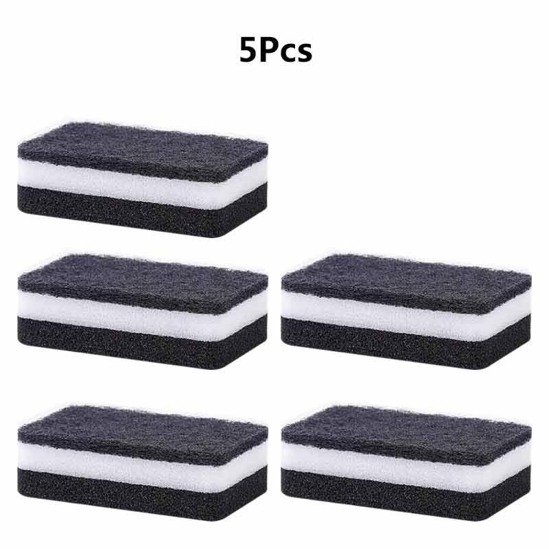 Double Sided Kitchen Cleaning Sponge, 5pcs Multi-function Thickened Dish Washing Sponge, Kitchen Cleaning Sponge, Cleaning Tools Supplies for Home Kitchen Bathroom