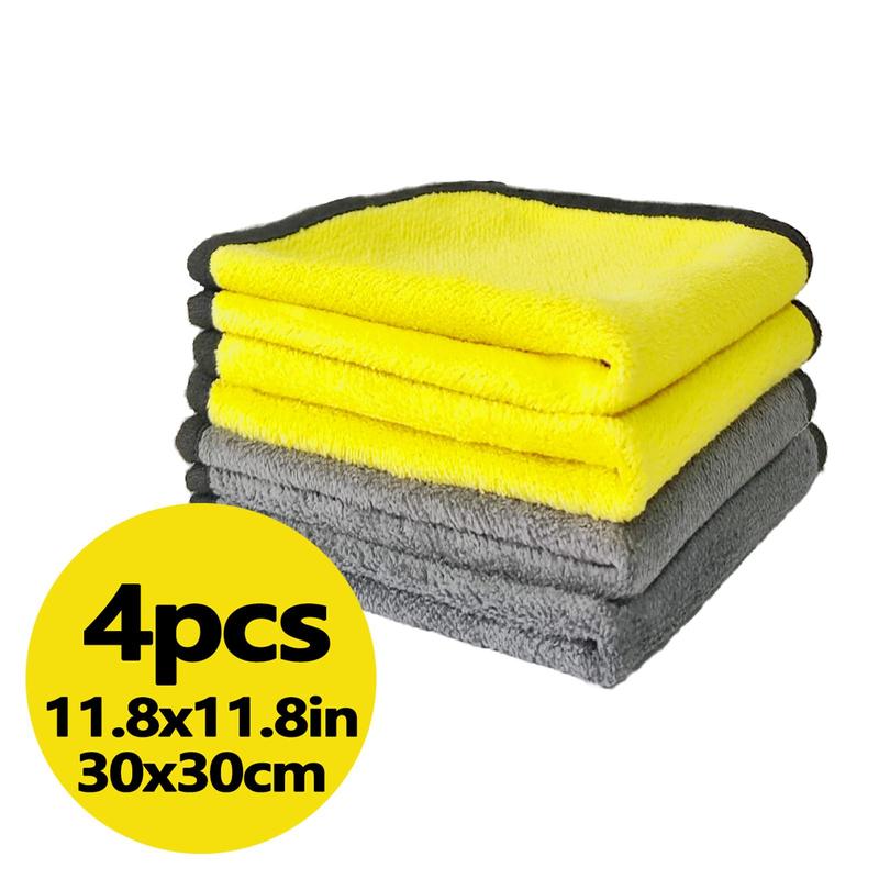 Microfiber Cleaning Cloth, 4 8 Counts Soft Reusable Cleaning Cloth, Double-sided Absorbent Cleaning Cloth for Home Kitchen Office Bathroom Car