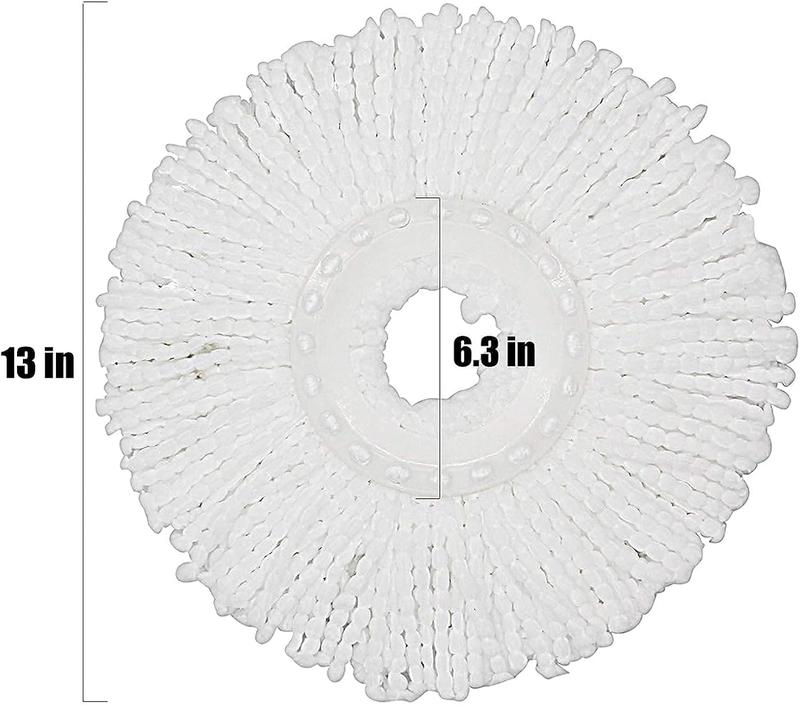 5 Replacement Mop  Head Refill for 360 Spin Magic Mop-Microfiber Replacement Mop Head-Round Shape Standard Size