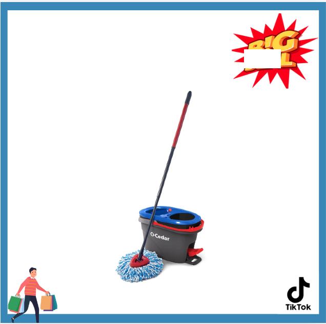 O-Cedar RinseClean Clean Water Spin Mop and Bucket System | Clean with Clean Water | Removes 99% of Bacteria Cleaning Microfiber