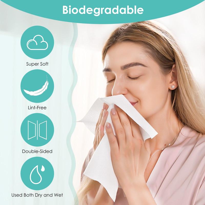 Disposable Face Towels Biodegradable Towelette Dry Facial Wipes Household