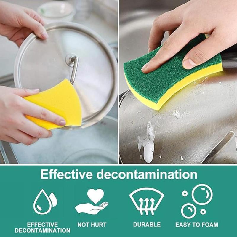 Limited time deal-Kitchen Cleaning Sponges,24 Pack Eco Non-Scratch for Dish, Scrub Sponges