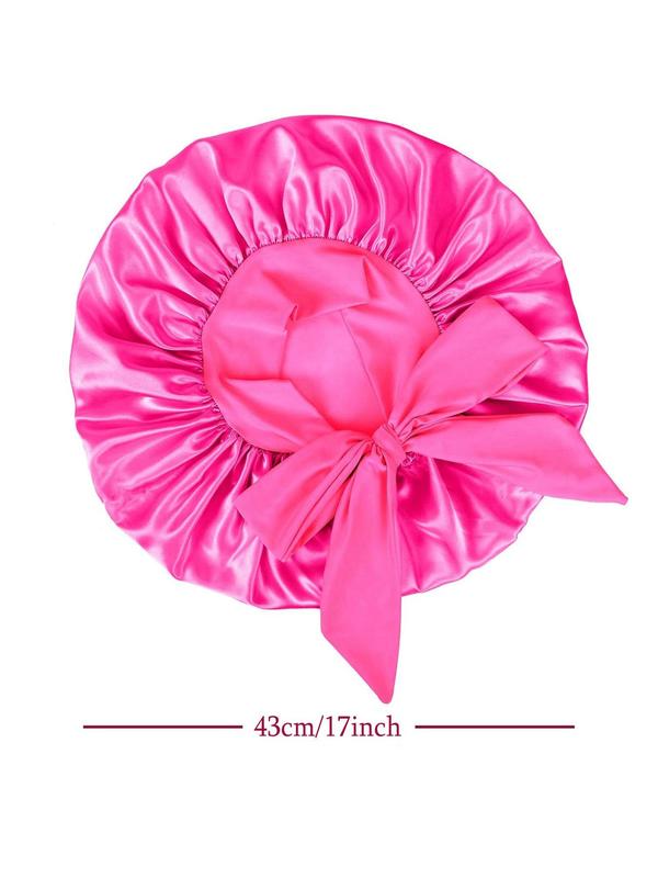 Women's Elegant Bowknot Design Plain Color Sleeping Bonnet, Soft Breathable Hair Bonnet, Fashionable Sleeping Bonnet for Women & Girls for Daily Use