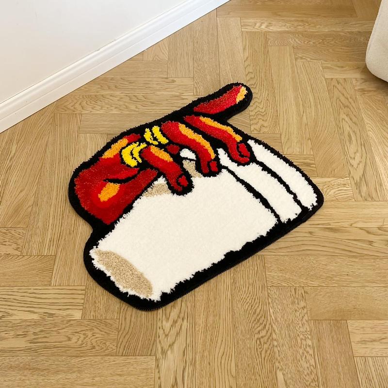 Creative Cup Design Bath Mat, 1 Count Non-slip Soft Floor Mat, Decorative Carpet for Home Living Room Bedroom Bathroom