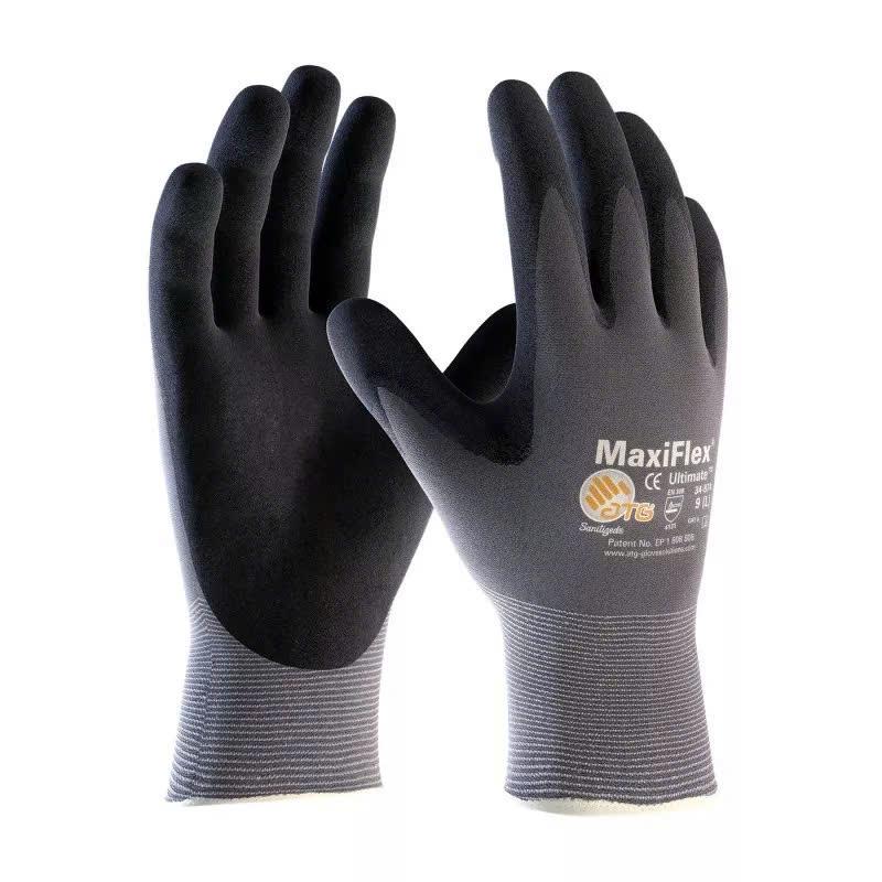 MaxiFlex Pro Grip Gloves 34-874 844 - 12-Pack Nitrile-Coated Gloves for Precision Handling, Tough Jobs, and Industrial Work in Spain