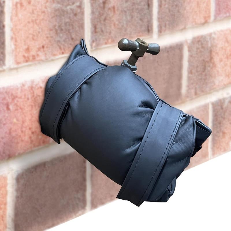 Outdoor Faucet Cover, Artificial Leather Faucet Protective Cover, Waterproof & Anti-freeze Faucet Cover for Outdoor Garden, Garden Supplies, Black Friday Best Buy