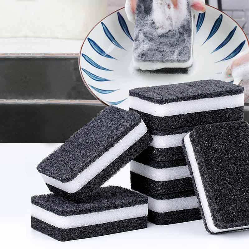 Double Sided Kitchen Cleaning Sponge, 5pcs Multi-function Thickened Dish Washing Sponge, Kitchen Cleaning Sponge, Cleaning Tools Supplies for Home Kitchen Bathroom