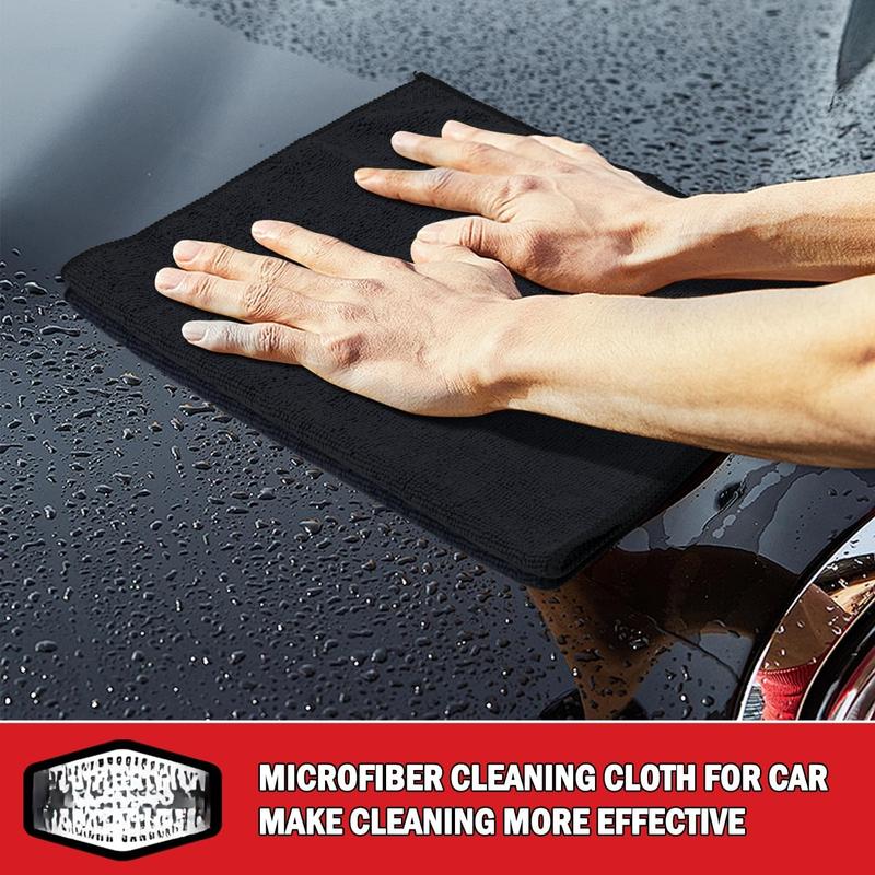 Microfiber Cleaning Cloth for Car-24PK,  Car Microfiber Towels, Soft & Absorbent Cleaning Cloth, Wash Cloth for House, Kitchen, Car (12in.x16in)