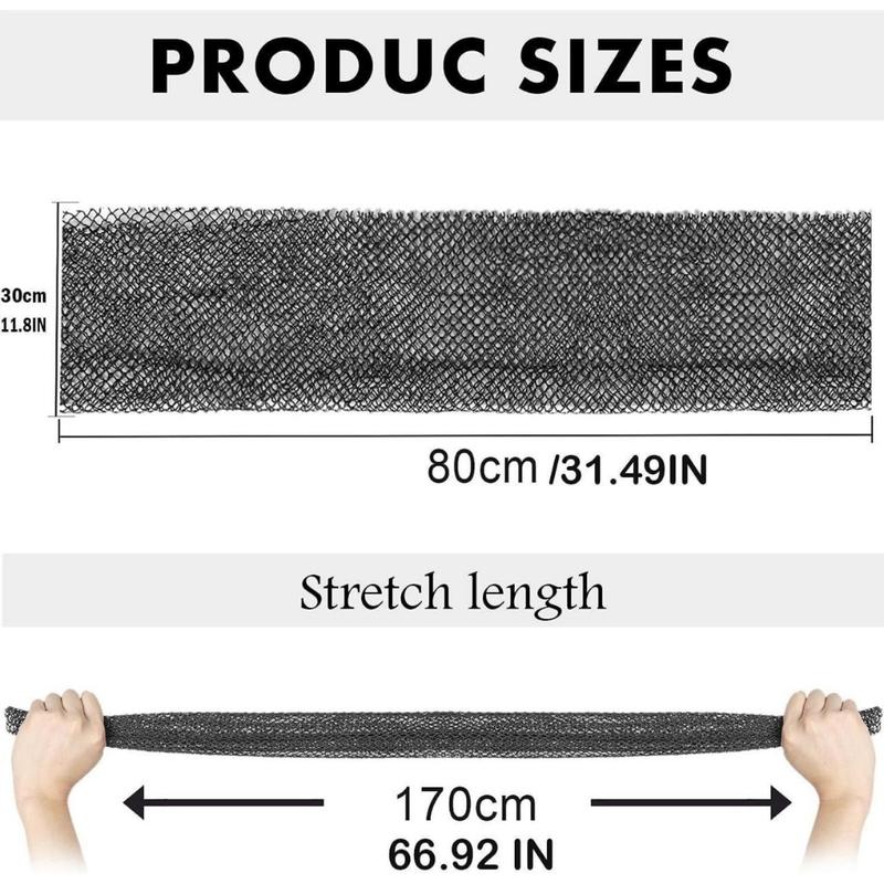 African Net Long Bath Net Sponge,Bathing Body Exfoliating Shower Body Back Scrubber Skin Smoother,Stretch Length to 66 INCH (Black)(Creative Life Pavilion) Accessories