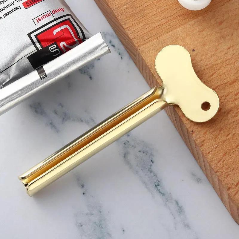 Stainless Steel Toothpaste Squeezer, 1 Count Multipurpose Toothpaste Roller Squeezer, Household Toothpaste Clip, Bathroom Gadgets, Home Accessories