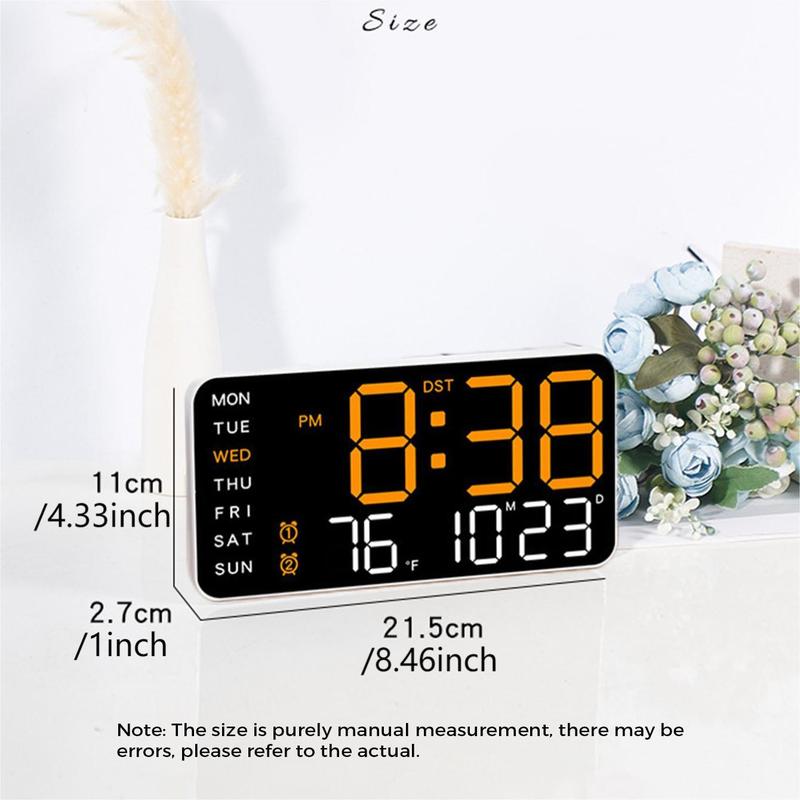 Unframed Digital Alarm Clock, 1 Count Battery Powered Multifunctional LED Clock without Battery, Room Accessories, Home Decor Supplies for Living Room & Bedroom