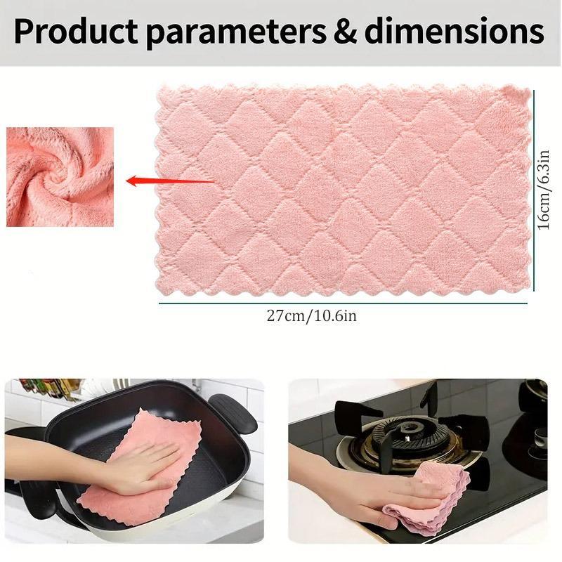 Random Color Dish Cleaning Cloth, 10 20 30pcs Kitchen Cleaning Rag, Kitchen Dishwashing Towel, Reusable Kitchen Dish Cloth, Practical Kitchen Gadgets, Kitchen Accessories,  Cleaning Gadgets for Home,  Household Cleaning Supplies