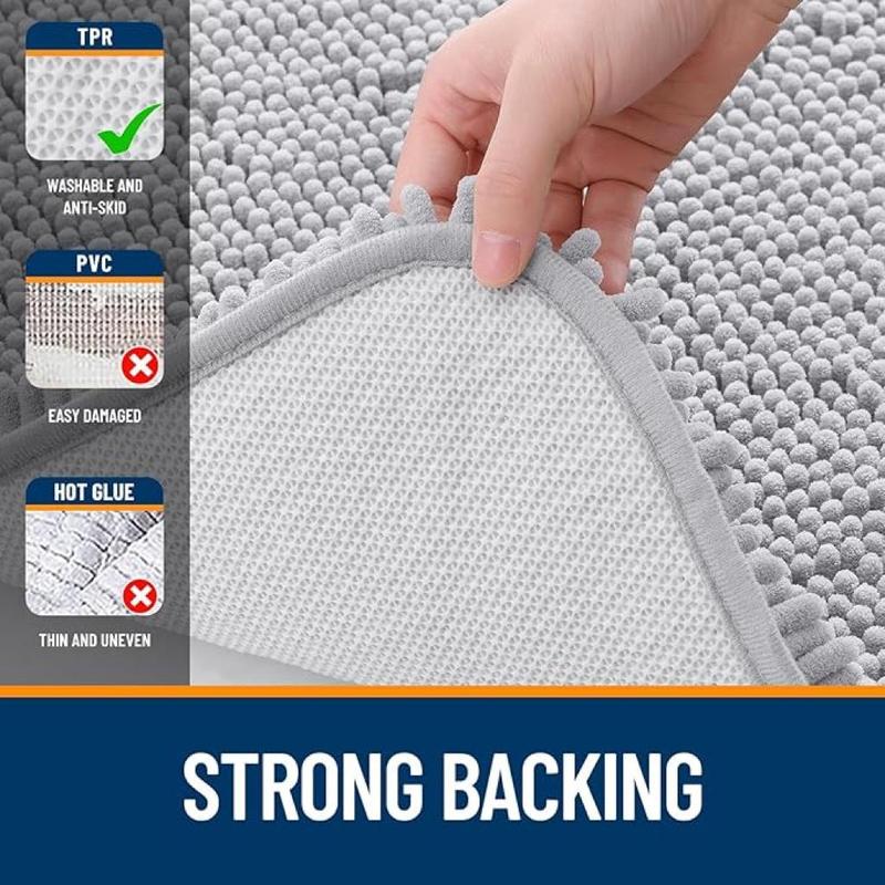 Quick Drying Bath Mat, 1 Count Non-slip Soft Absorbent Bath Rug, Machine Washable Bath Mat for Bathroom Floor, Home Decor Accessories