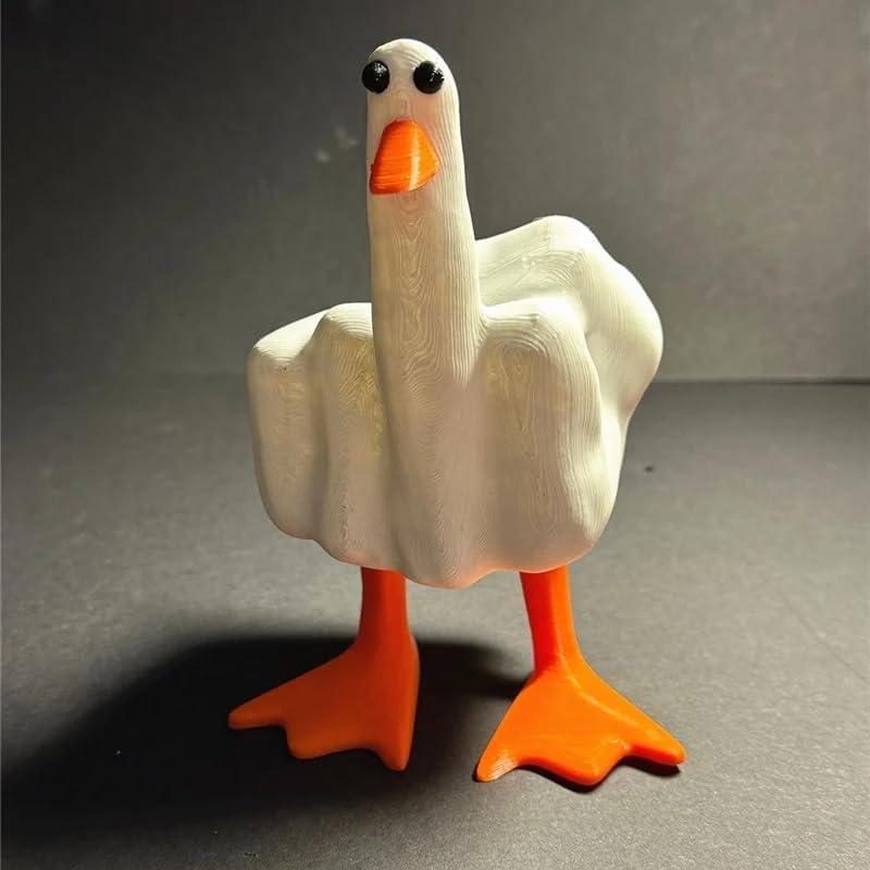 Funny Little Duck Resin Figurine Christmas Ornament Decor, Room Decor, Cute Craft Decoration Sculpture Statue for Home Office Desktop Housewarming Gift, Summer Gift, Bedroom Decorative Accessories, Fall Decor