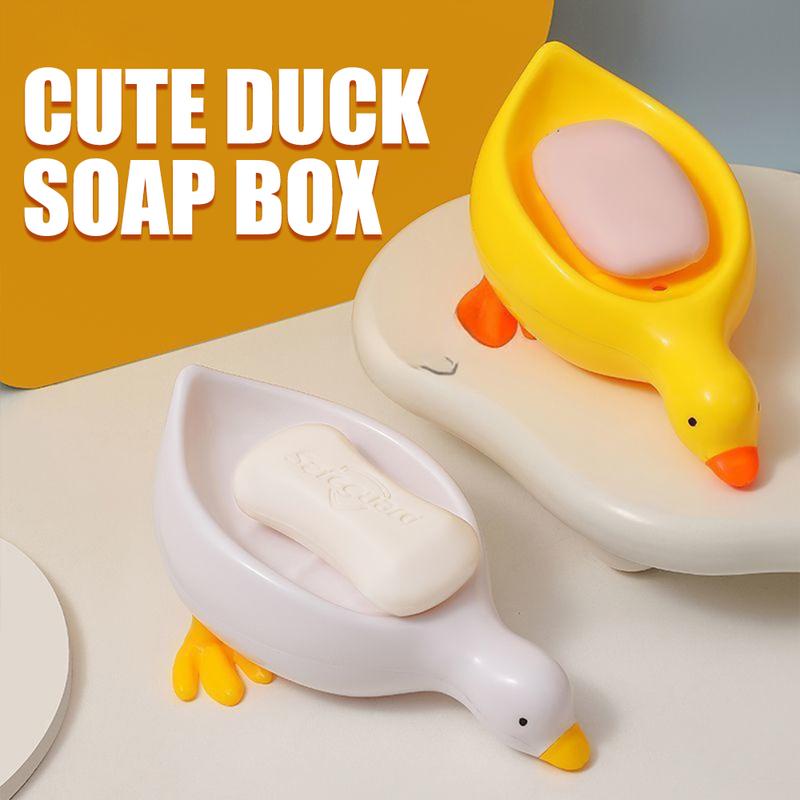 Yellow Duck Shape Soap Box Cartoon Soap Dish Drainable Soap Holder Soap Container Soap Dish For Tray Bathroom Accessories