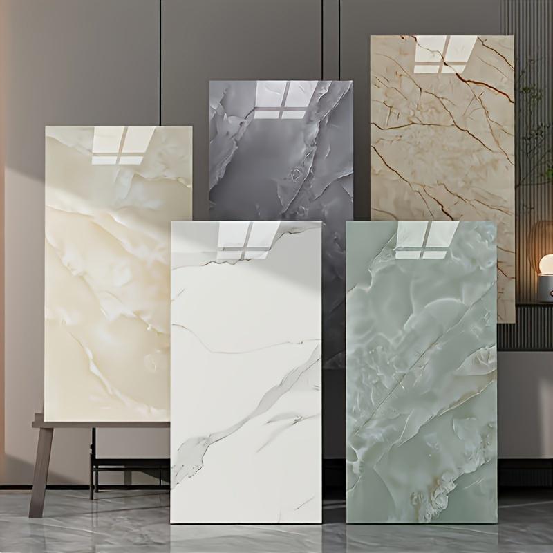 20 40Pcs Large White Marble Tile Wall Stickers, Easy Peel & Stick, Waterproof Self-Adhesive Panels for Kitchen, Living Room, Bathroom, Corridor, Home and Dormitory - 23.62*11.8in