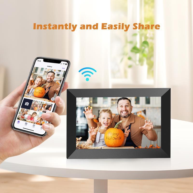 10.1 Inch WiFi Digital Picture Frame 1280x800 HD IPS Touch Screen, Electronic Smart Photo Frame with 32GB Storage,Home Decor, Christmas Gift