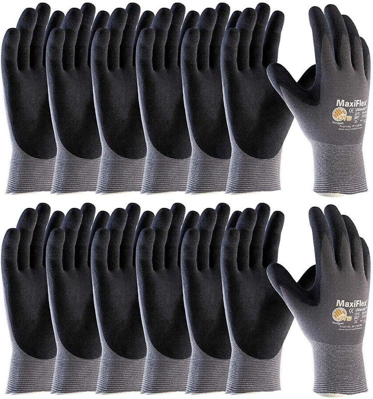 MaxiFlex Pro Grip Gloves 34-874 844 - 12-Pack Nitrile-Coated Gloves for Precision Handling, Tough Jobs, and Industrial Work in Spain