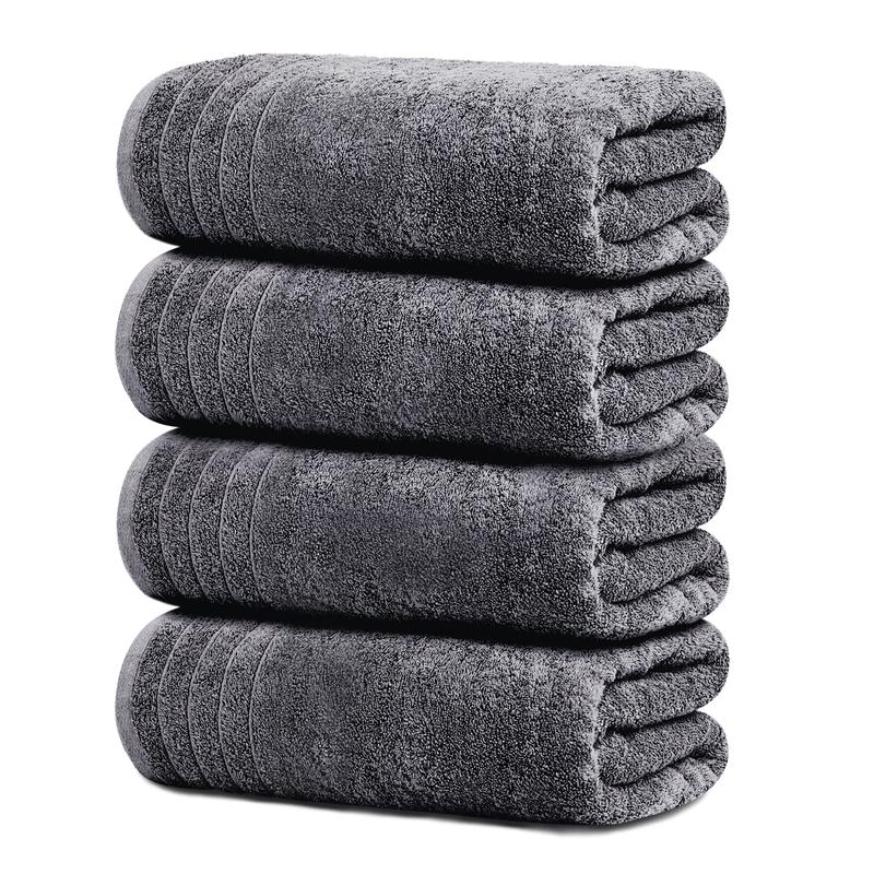 Extra Large Bath Towel 30 x 60 inches, 100% cotton, dries faster, lighter weight, super soft and absorbent, perfect bathroom towel Lightweight Thick