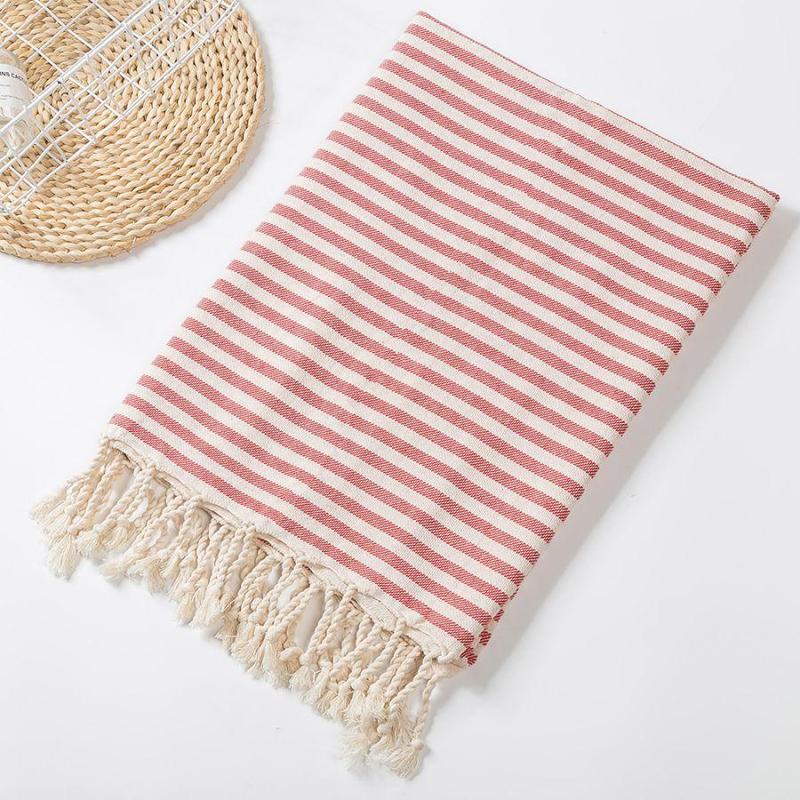 Striped Pattern Beach Towel, Beach Blanket, Mat, Lightweight Quick Drying Beach Towel with Tassel, Soft Comfortable Towel for Swimming Beach Party, Summer Gifts, Gifts