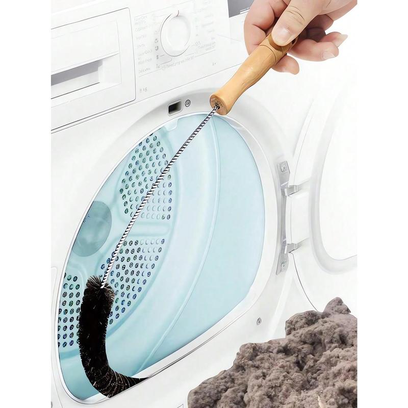 1pc Dryer Vent Cleaner Kit, Clothes Dryer Lint Brush Vent Trap Cleaner, Long Flexible, Refrigerator Coil Brush, Household Cleaning Products