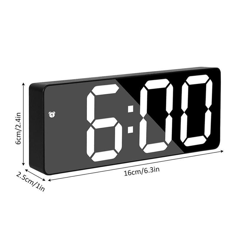 Personalized Gifts, Digital Alarm Clock LED Display Electronic Clocks 6.3