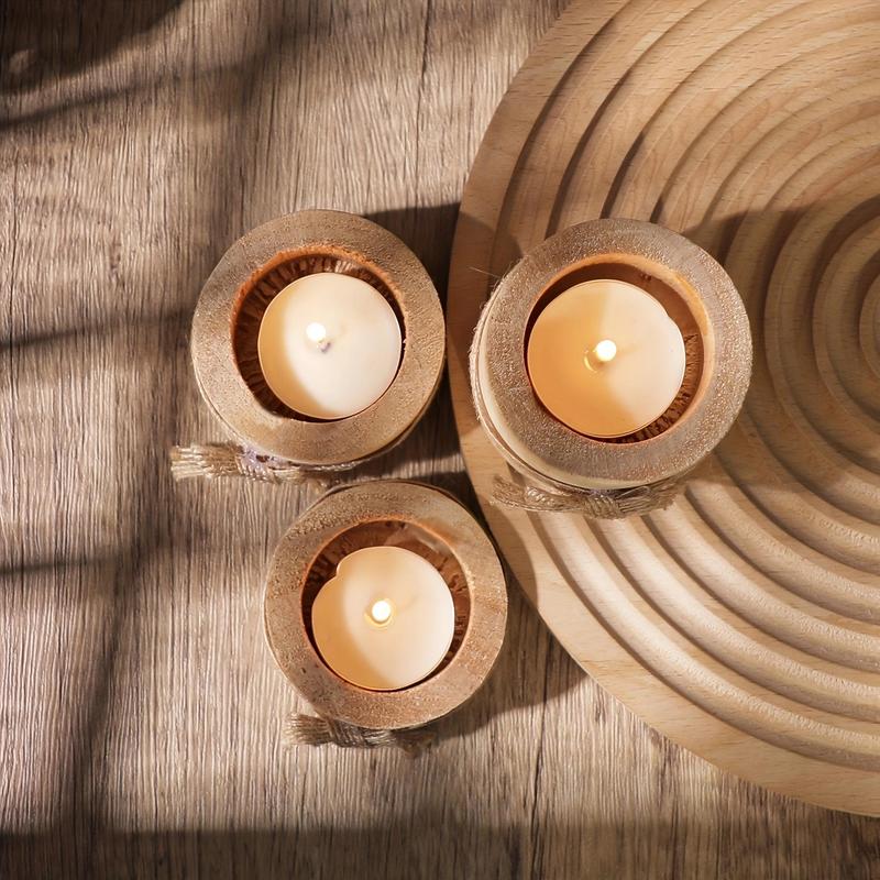 Wooden Candle Holder, 1 Count 3 Counts Creative Bowknot Decor Candle Holder, Home Ornament, Wedding Decoration Supplies, Aesthetic Room Decor, without Candle