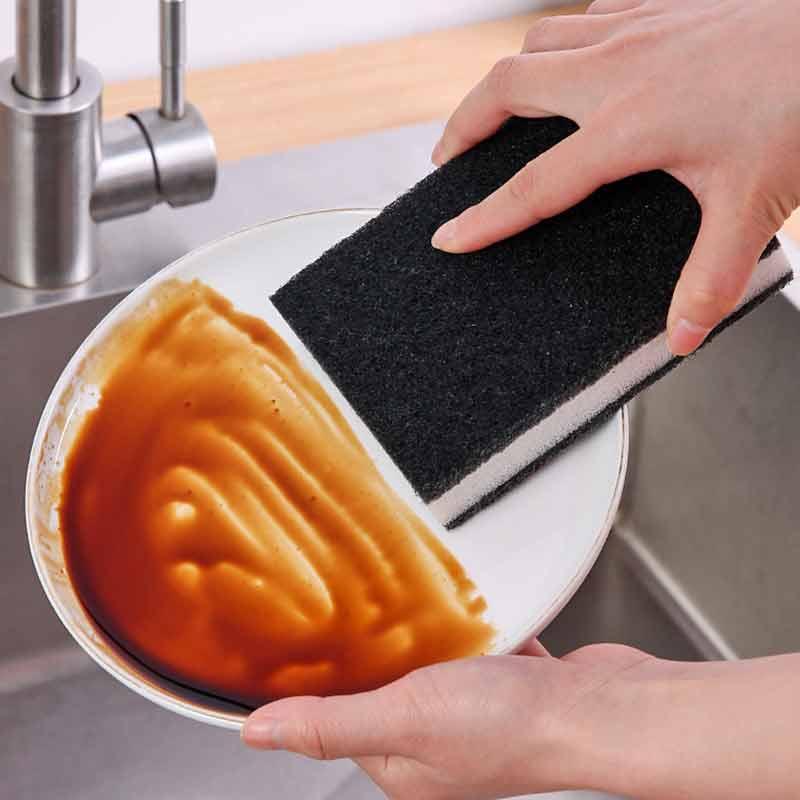 Double Sided Kitchen Cleaning Sponge, 5pcs Multi-function Thickened Dish Washing Sponge, Kitchen Cleaning Sponge, Cleaning Tools Supplies for Home Kitchen Bathroom