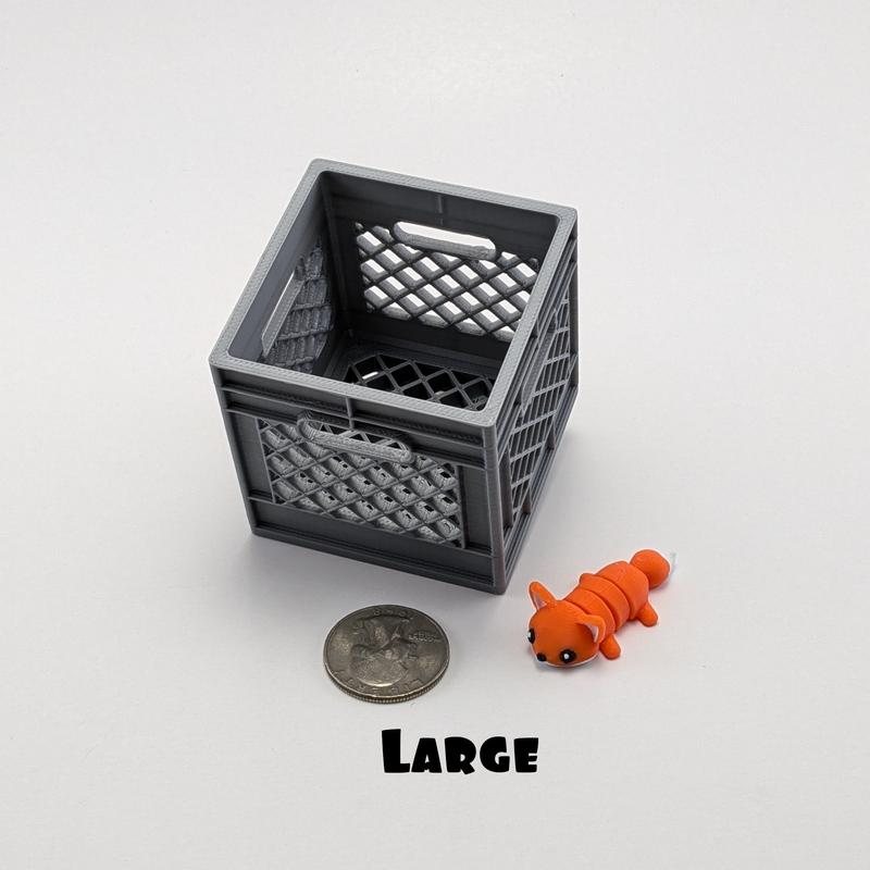 MINI Animals Crate - Unique Articulating 3D Printed Collectible Figurines - Desk Pets - Home Decor - Perfect Gift for Office or Home