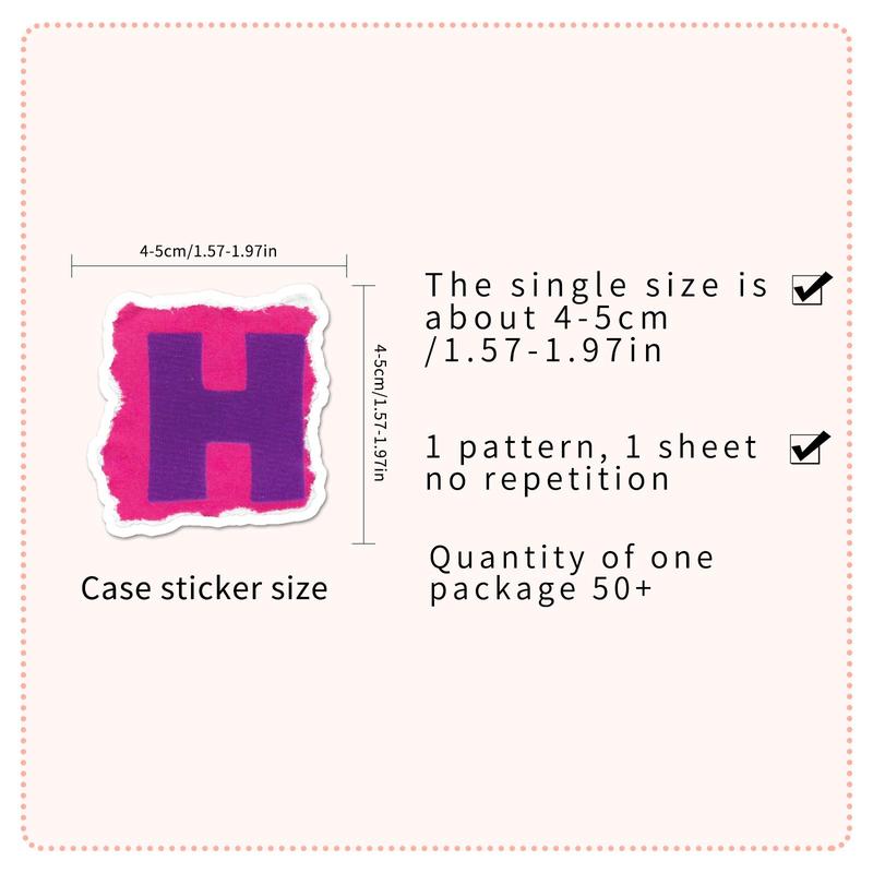 Letter & Number Pattern Sticker, 100pcs set Cartoon Graffiti Sticker, Waterproof Self Adhesive Decor Paper for Gift Greeting Card & Water Bottle & Bag