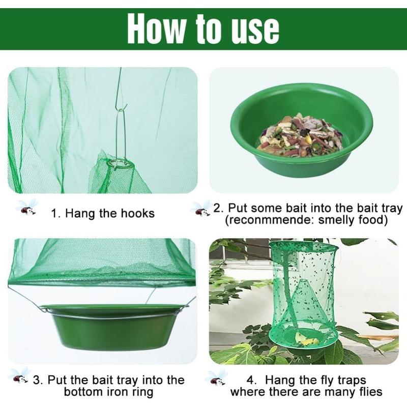 8-Pack Outdoor Fly Traps – Effective Fly Catchers for Farms, Stables, & Gardens