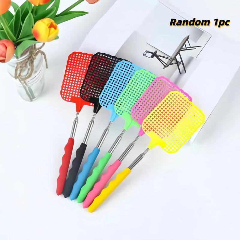 Random Color Retractable Fly Swatter, 1 Count Creative Reusable Summer Mosquito Swatter, Home Daily Use Fly Killer, Home Office Travel Accessories