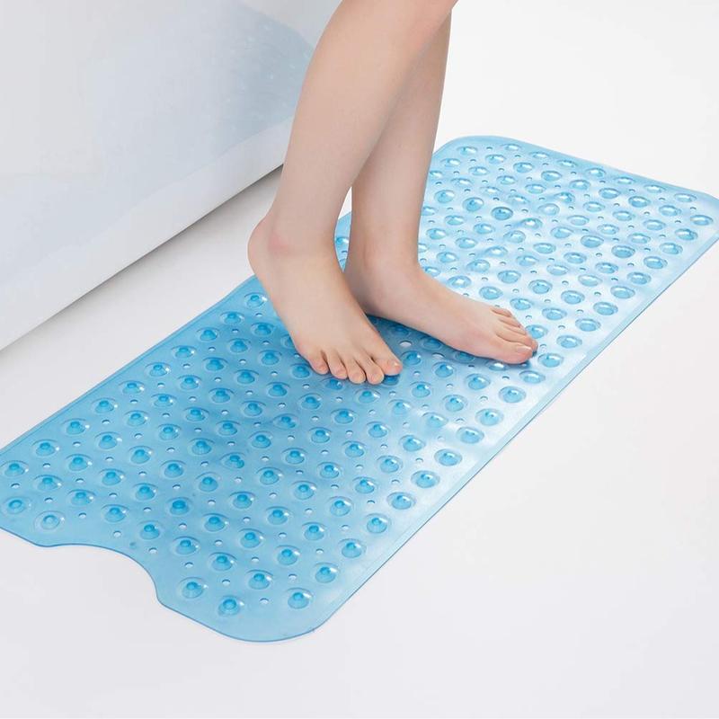 AmazerBath Non Slip Bathtub Mat, 40 x 16 Inches Bath Mat for Tub, Non Slip Shower Mats with Suction Cups and Drain Holes Cover, Bath Tub Mats for Elderly & Kids