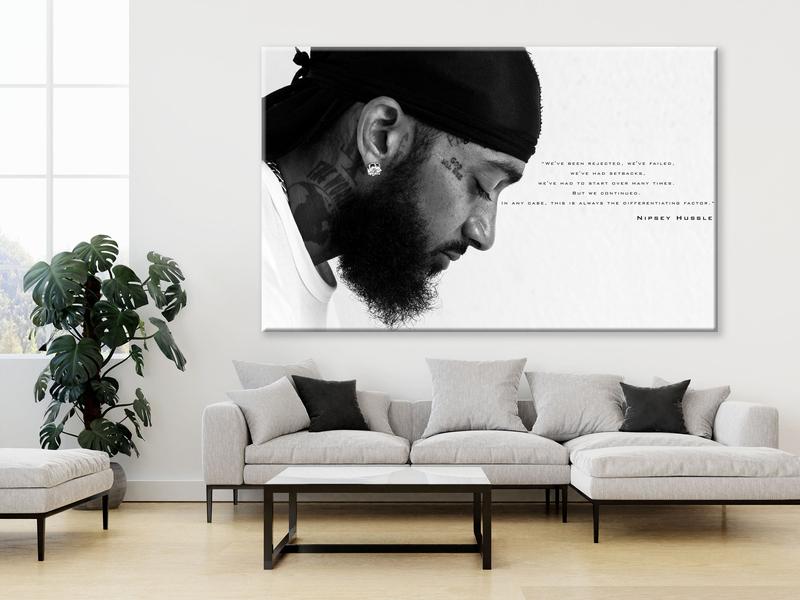 Nipsey Hussle Quotes Wall Art , Famous People , Nipsey Hussle , Rap Music Lovers , Mother's Day Gift Idea Poster No Frame 