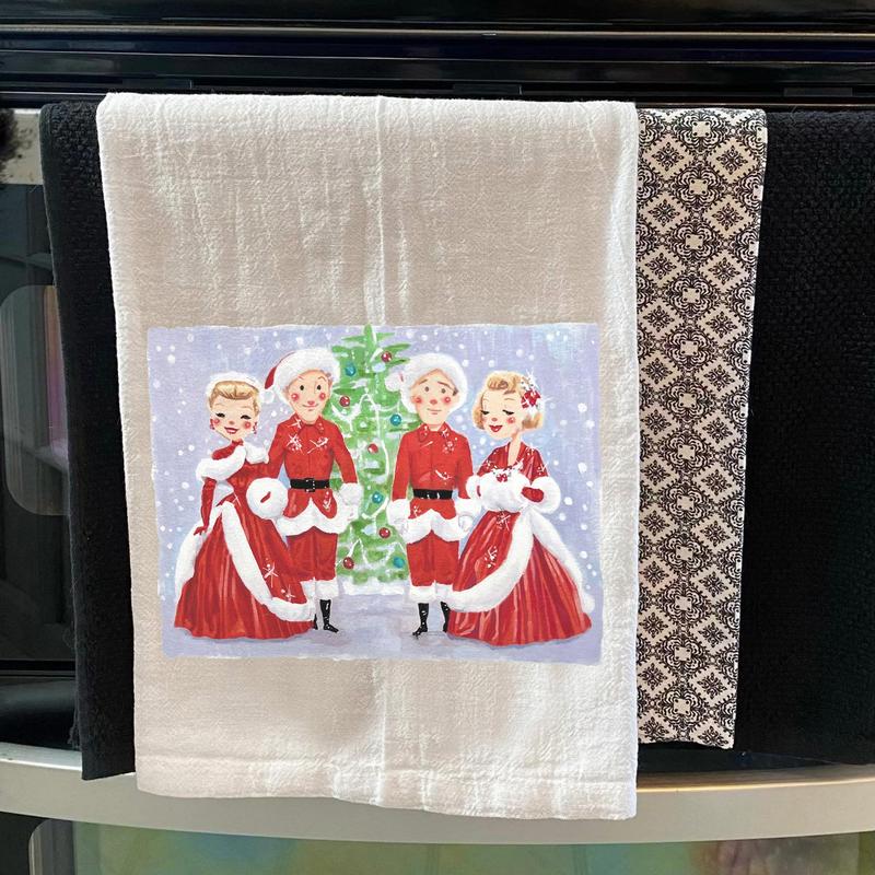 White Christmas Tea Towel - SHESHOW