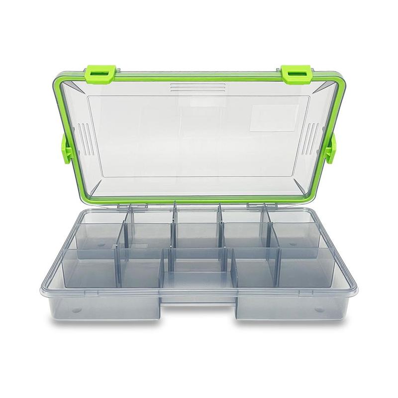 Multi-grid Storage Box with Lid, 1 Count Plastic Fishing Tackle Box with Compartments, Fishing Lure Storage Box, Large Capacity Bait Organizer, Home Organizer for Home Office