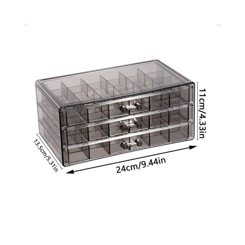 72 Grid Transparent Jewelry Storage Box, Multi-layer Large Capacity Jewelry Organizer, Jewelry Storage Box for Rings, Earrings, Necklaces, Bracelets