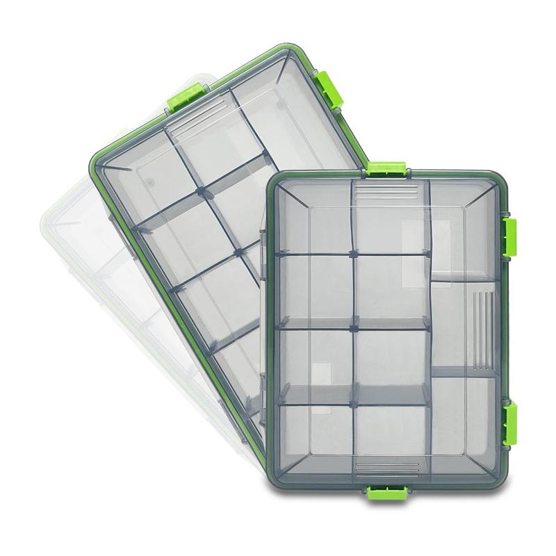 Multi-grid Storage Box with Lid, 1 Count Plastic Fishing Tackle Box with Compartments, Fishing Lure Storage Box, Large Capacity Bait Organizer, Home Organizer for Home Office