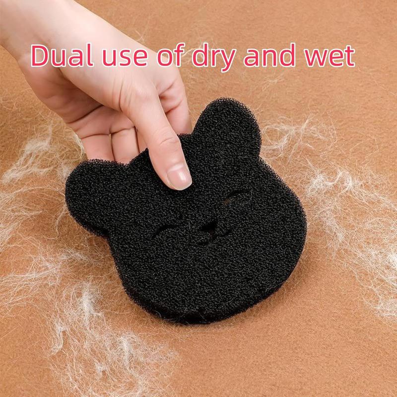 4-Pack Bear Design Laundry Balls: Reusable Pet Hair Remover Sponges for Laundry. Great for gifts and Christmas decorations!