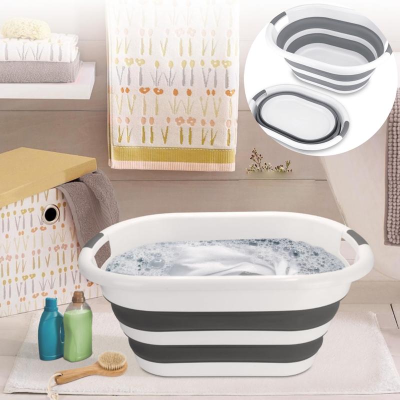 COLLAPSIBLE LAUNDRY BASKET COMFORTABLE GRIP WITH HANDLES - Our laundry basket has been designed with your ultimate comfort in mind Organiser Household