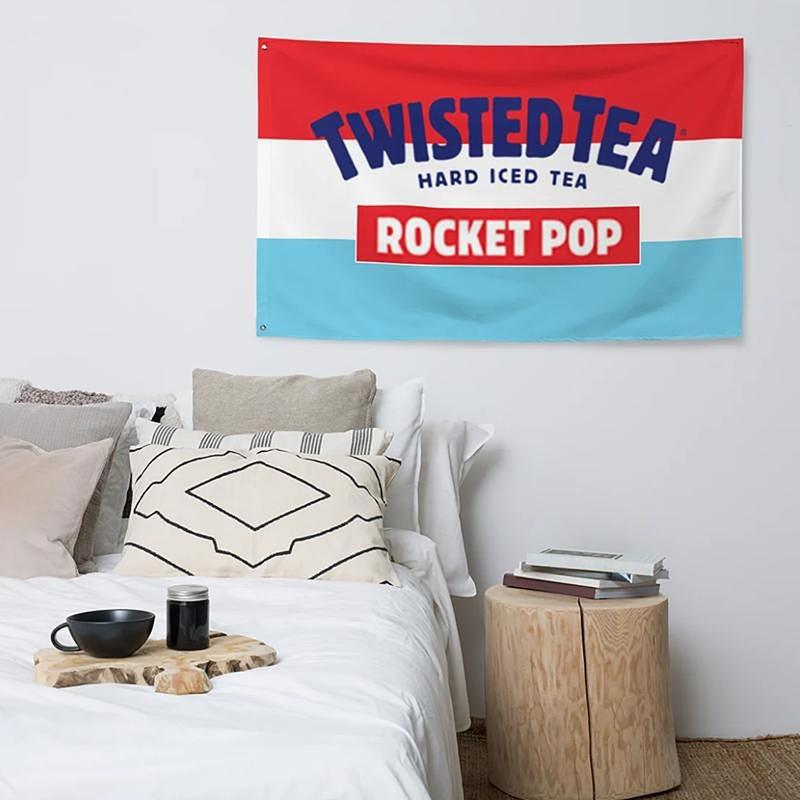 Rocket Pop Twisted Tea 3x5Ft Flags Tapestry Flag Home Decoration Banner for College Dorm Room Decor Outdoor Parties 3x5FT Ornaments