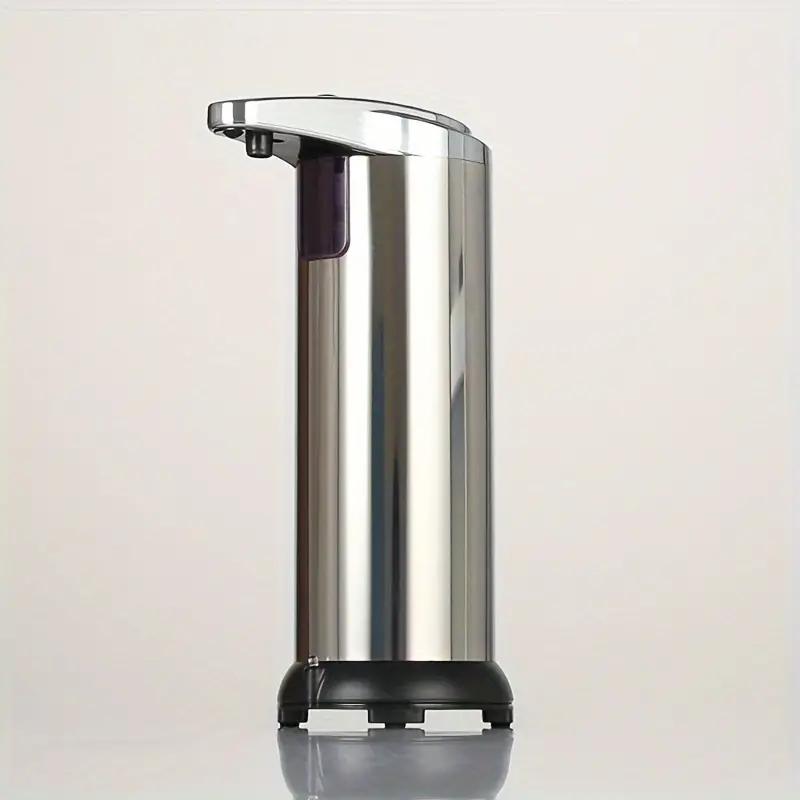 1pc 250ml Automatic Infrared Sensor Stainless Steel Soap Dispenser Machine - Touchless Hand Sanitizer for Bathroom, Kitchen, and Office