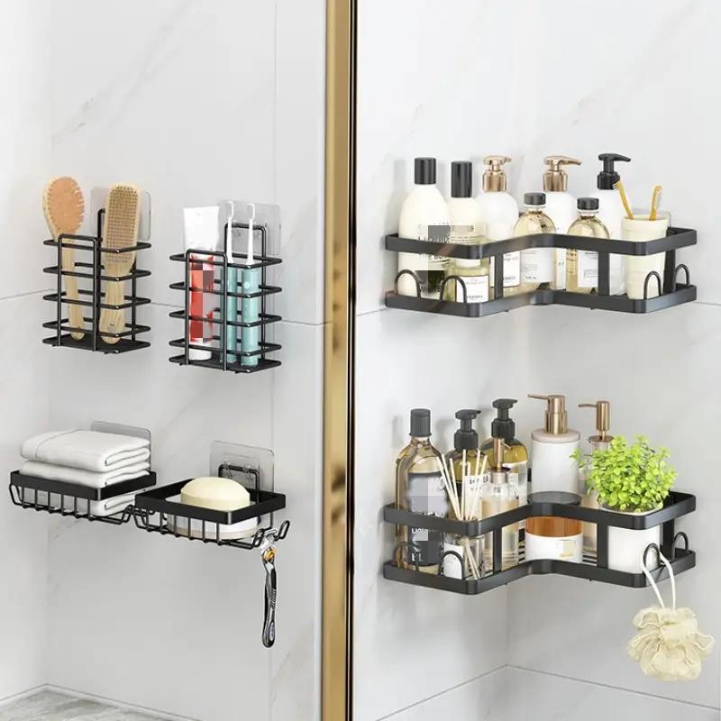 Bathroom Corner Storage Rack, Shower Caddy Shelf, Wall Mounted Soap Storage Rack, Strong Load-bearing Home Organizer, Bathroom Storage Organization, Summer Decor, Bedroom Accessories, Fall Decor, Chill Room Accessories