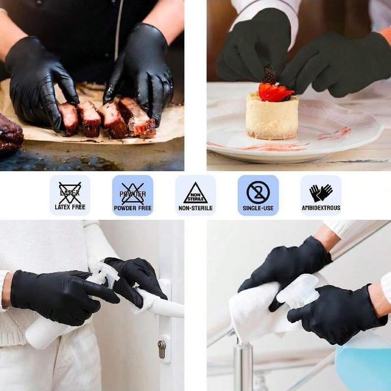 Disposable Nitrile Gloves, 100pcs pack High Performance Gloves, Powder Free Gloves for Home Care Supplies