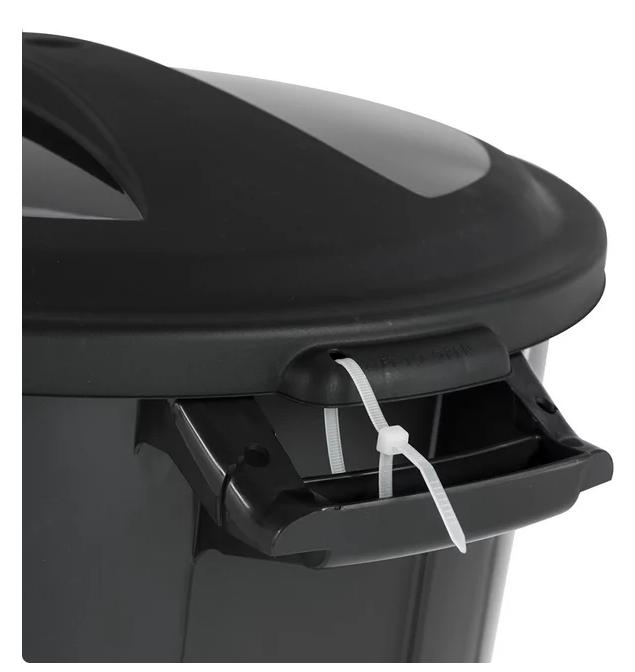 20 Gallon Heavy Duty Plastic Garbage Can, Included Lid, Black