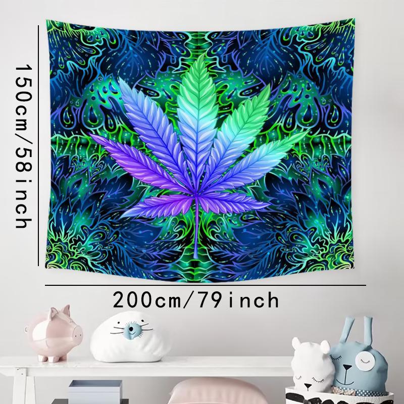 Maple Leaf Pattern Tapestry With Installation Package, Wall Hanging Aesthetic Tapestry For Home Living Room Bedroom Decor, Cozy Room Accessories, Bedroom Accessories