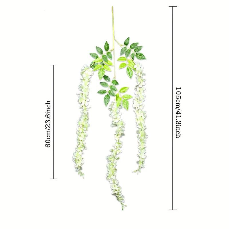 Room Decor Hanging Artificial Wisteria Flower, 12pcs Lifelike Hanging Fake Rattan Flower, Greenery Decoration for Indoor Outdoor Garden Wedding Party, Summer Decor 2024,  Fall Decor, Boyfriend Gifts, Halloween Decor